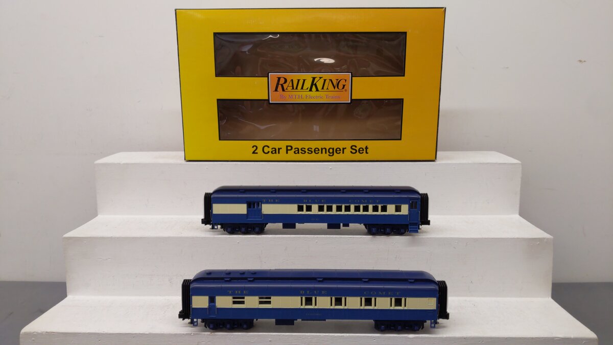 MTH 30-69110 O Jersey Central Combine/Diner Passenger Car Set (Set of 2) EX/Box