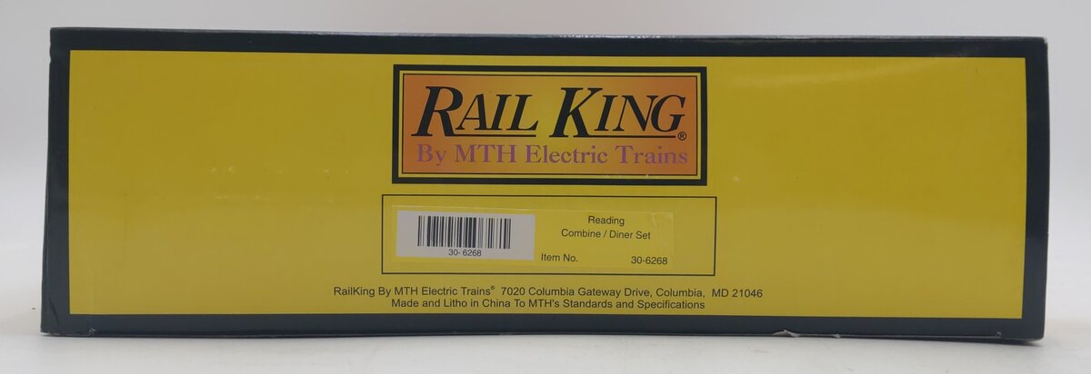 MTH 30-6268 O Reading RailKing O-27 Madison Combo/Diner Set (Set of 2) NIB