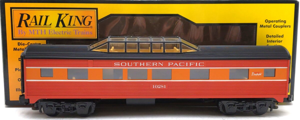 MTH 30-6061 O Gauge Southern Pacific O27 Streamlined Vista Dome Car EX/Box