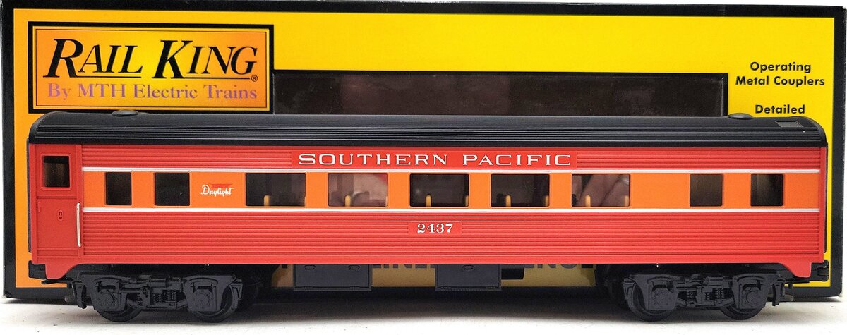 MTH 30-6062 O Gauge Southern Pacific O27 Streamlined Coach Car #2437 LN/Box