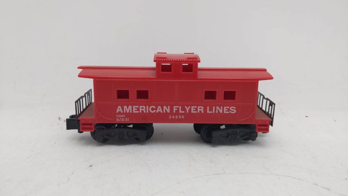 American Flyer 24636 Vintage S American Flyer Lines Red Caboose EX