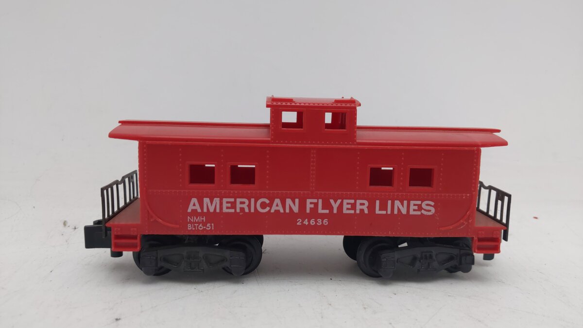 American Flyer 24636 Vintage S American Flyer Lines Red Caboose EX