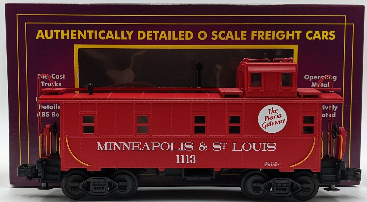 MTH 20-91043 O Gauge Minneapolis & St.Louis Caboose #1113 NIB