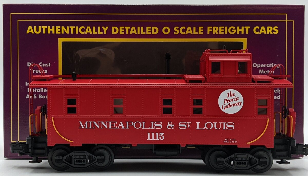 MTH 20-91043 O Gauge Minneapolis & St.Louis Caboose #1115 NIB