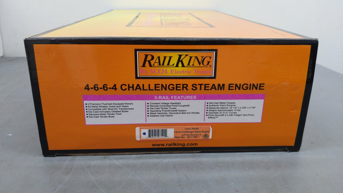 MTH 30-1188-1 Union Pacific 4-6-6-4 Challenger Steam Locomotive w/PS2 #3983 EX/Box