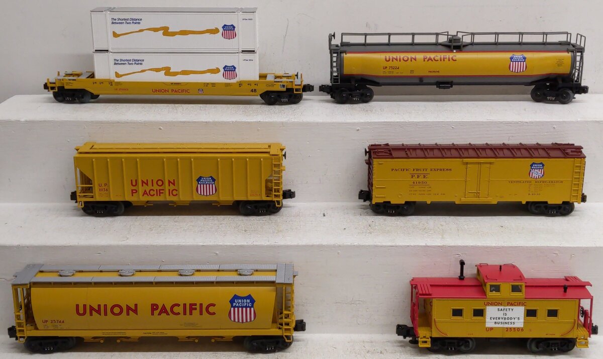 MTH 30-7005 O Union Pacific RailKing Freight Car Set (Set of 6) EX/Box