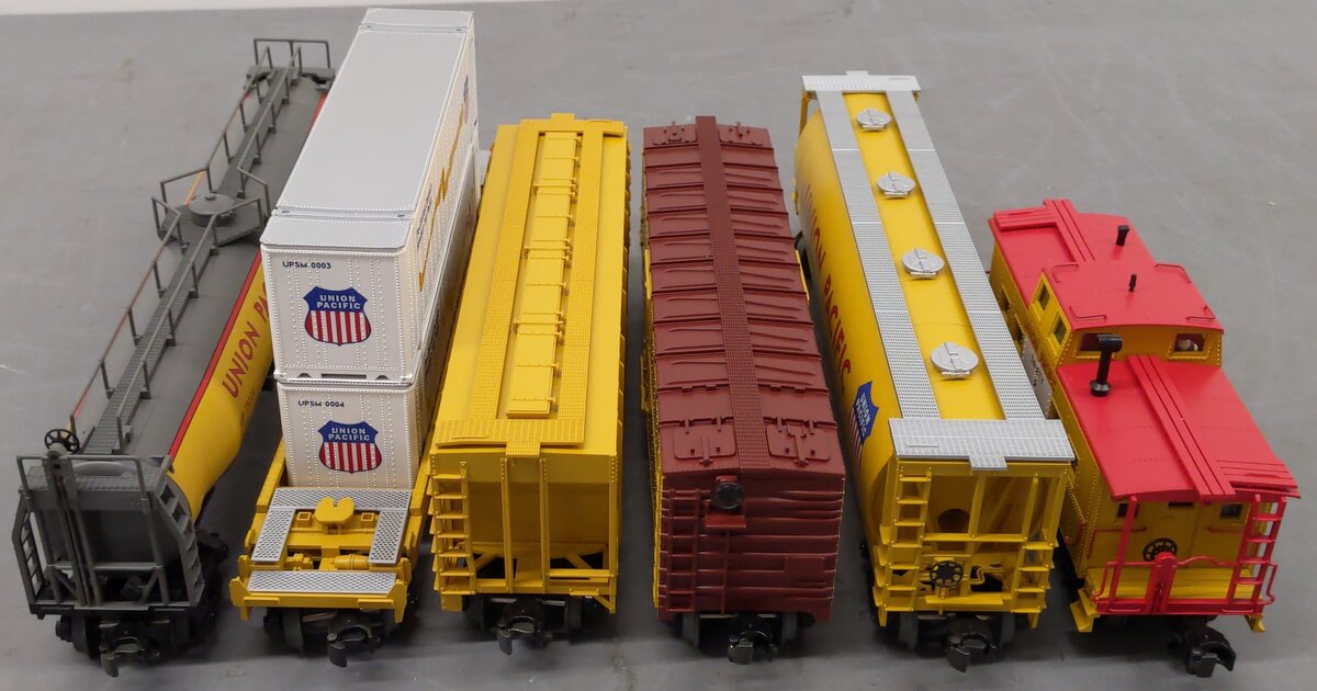 MTH 30-7005 O Union Pacific RailKing Freight Car Set (Set of 6) EX/Box