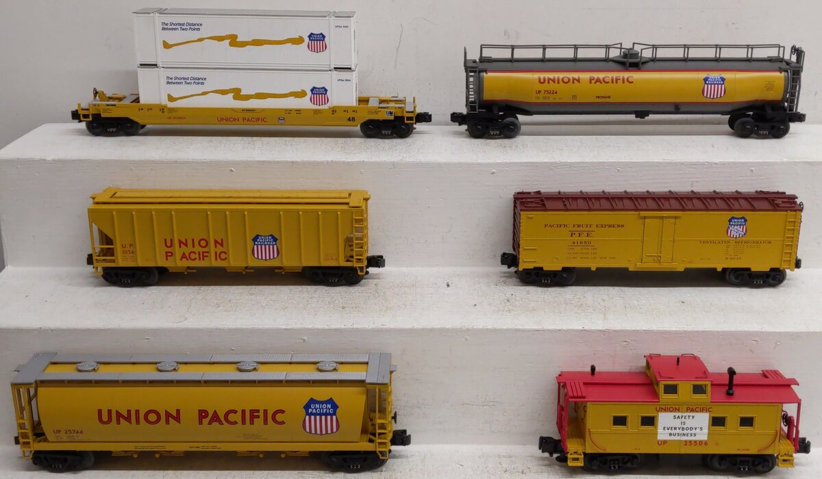 MTH 30-7005 O Union Pacific RailKing Freight Car Set (Set of 6) EX/Box