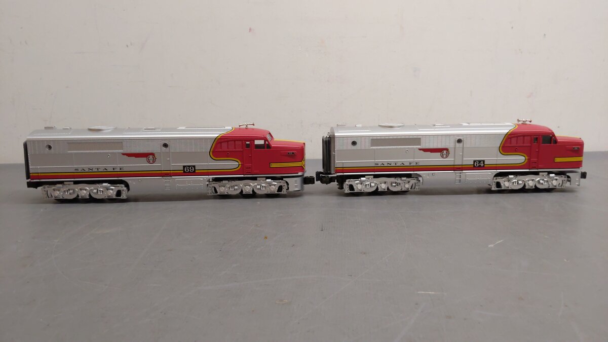 MTH 30-2150-1 Santa Fe Alco PA AA Diesel Engine Set w/PS1 #64/69 EX/Box