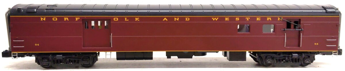 MTH 20-68145 O Norfolk & Western 70’ ABS RPO Passenger Car (Smooth) LN/Box