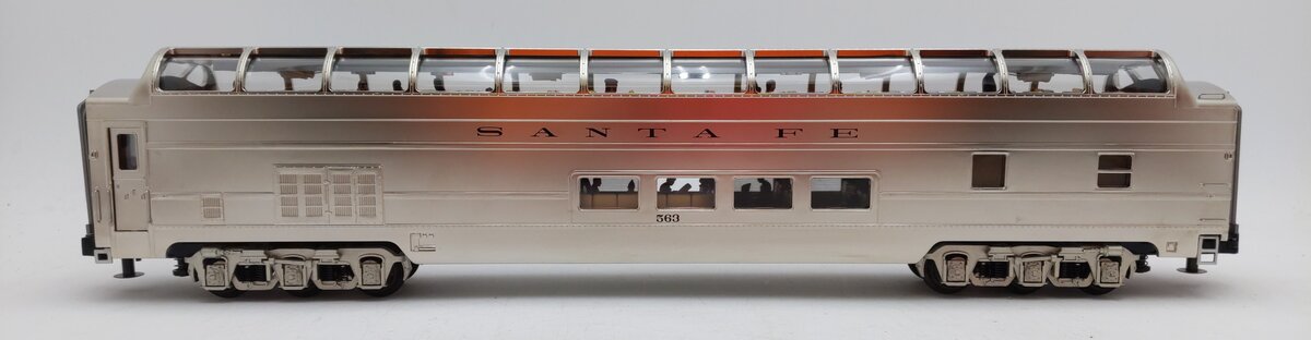 MTH 20-67152 O Gauge Santa Fe 70' Full Length Vista Dome Passenger Car (Smooth) LN/Box