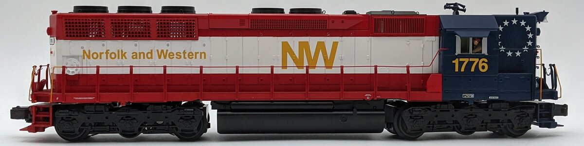 MTH 20-20292-1 O Gauge N&W SD45 Diesel Engine #1776 with PS 3.0 (Hi-Rail Wheels) NIB