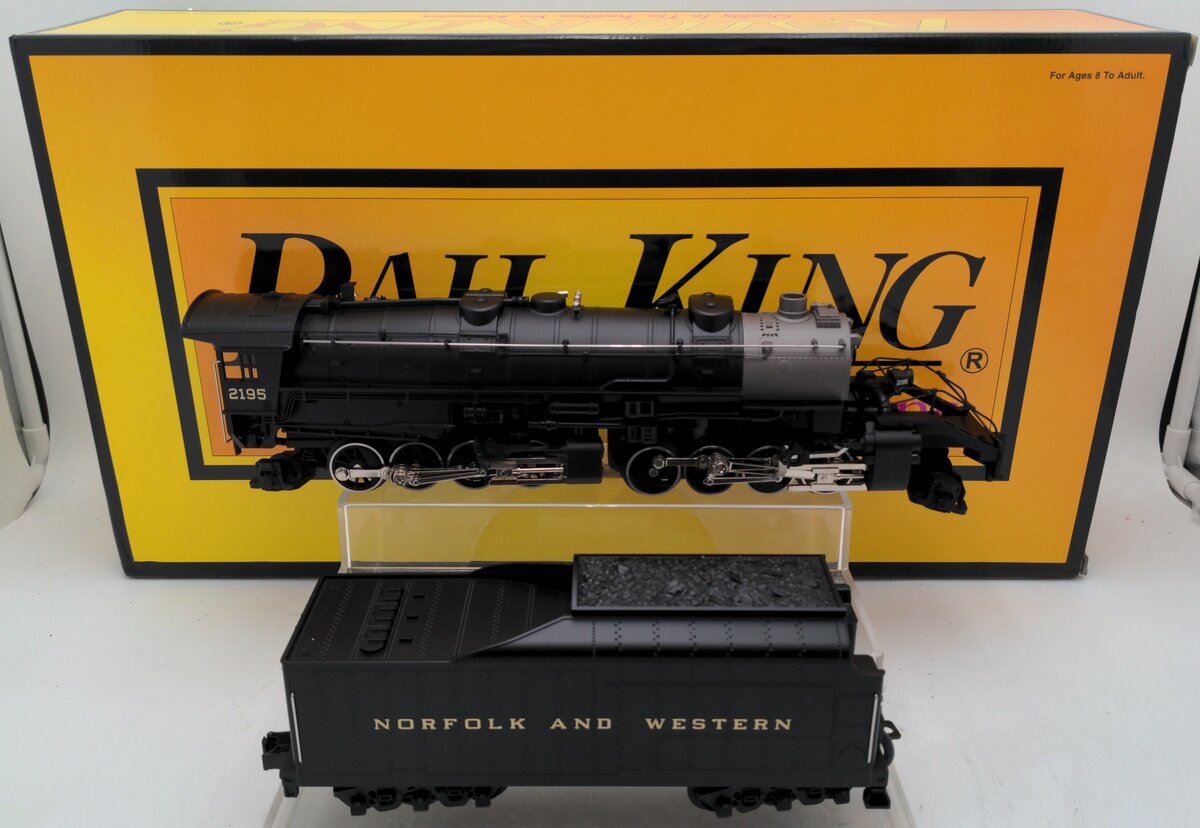 MTH 30-1163-1 O Norfolk & Western 2-8-8-2 Y6B Steam Locomotive #2195 w/PS2 EX/Box