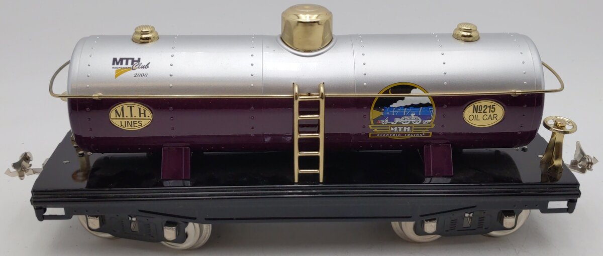 MTH 10-1127 Standard Gauge MTH Tank Car Tin Plate/Brass Trim #215 EX/Box