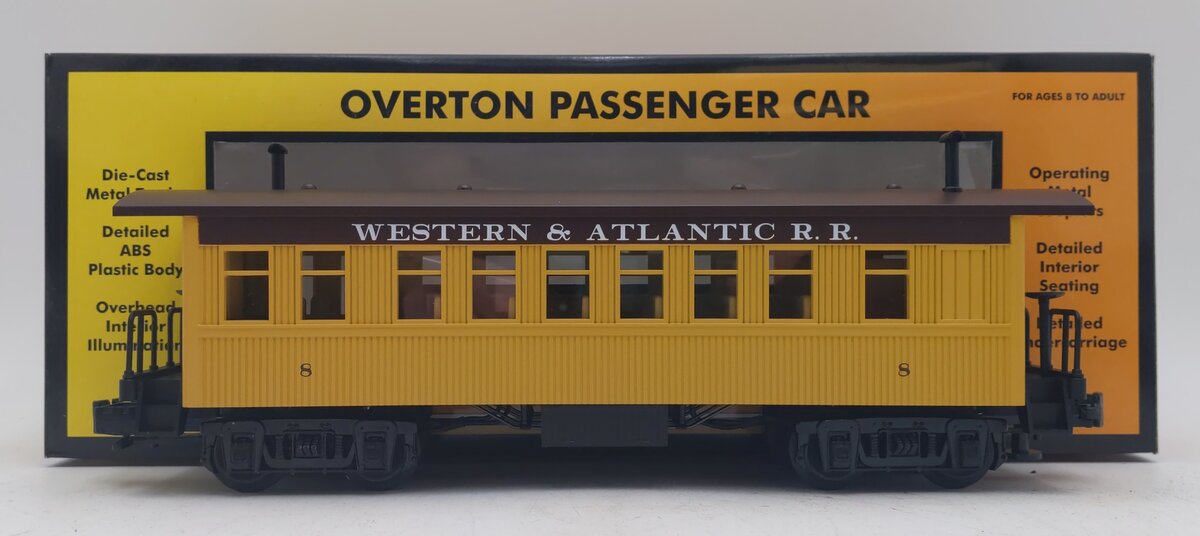 MTH 30-6400-1 O Gauge Western & Atlantic Railroad Overton Illuminated Coach NIB