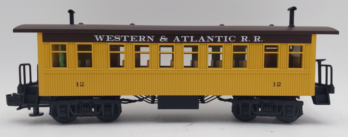 MTH 30-6400-2 O Gauge Western & Atlantic Railroad Overton Illuminated Coach #12 EX/Box