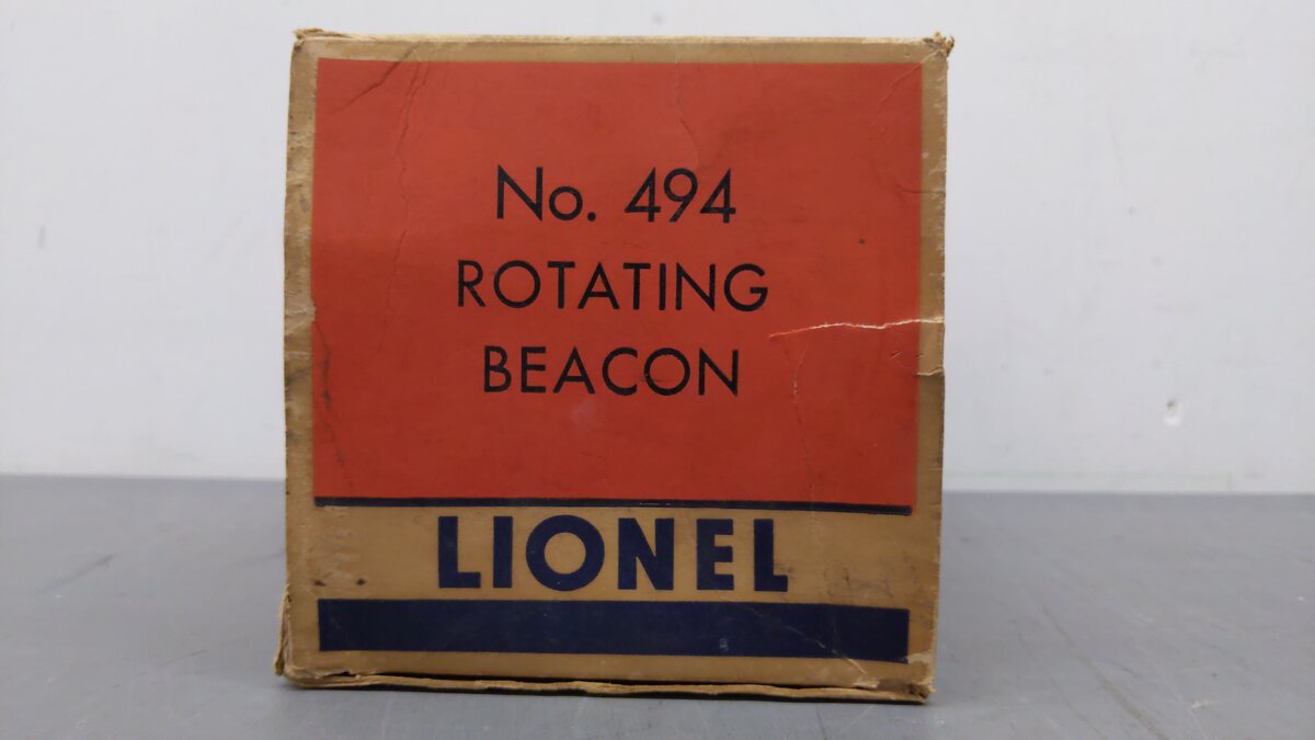 Lionel 494 Vintage O Rotating Tinplate Beacon Tower VG/Box