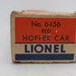 Lionel 6456 Vintage O Lehigh Valley Maroon 2-Bay Hopper Car #25000 VG/Box