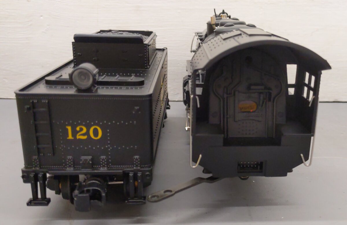 MTH 30-1182-1 O Gauge Erie 0-8-0 Steam Locomotive & Tender w/PS2 #120 LN/Box