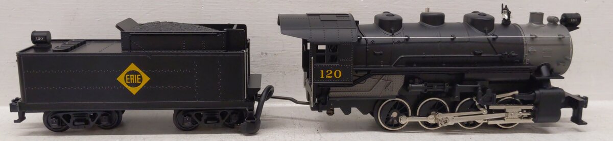 MTH 30-1182-1 O Gauge Erie 0-8-0 Steam Locomotive & Tender w/PS2 #120 LN/Box