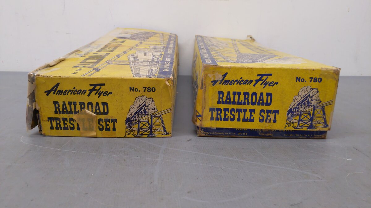 American Flyer 780 Vintage S Graduated Trestle Set [2] EX/Box