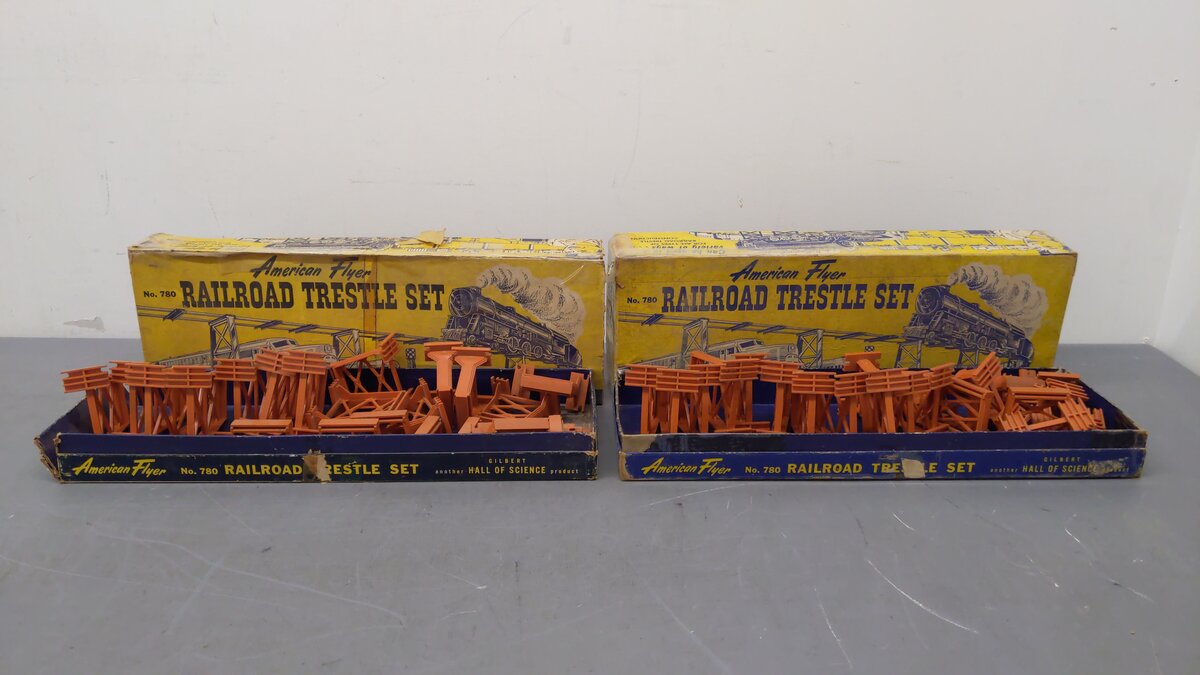 American Flyer 780 Vintage S Graduated Trestle Set [2] EX/Box