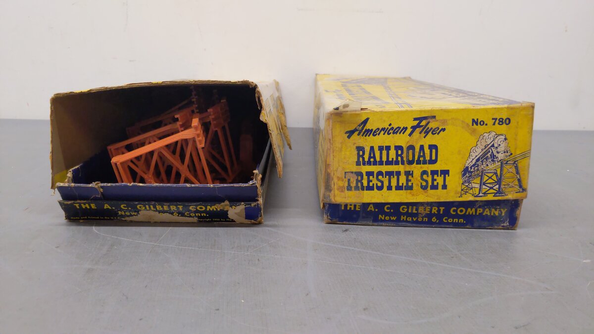 American Flyer 780 Vintage S Graduated Trestle Set [2] EX/Box