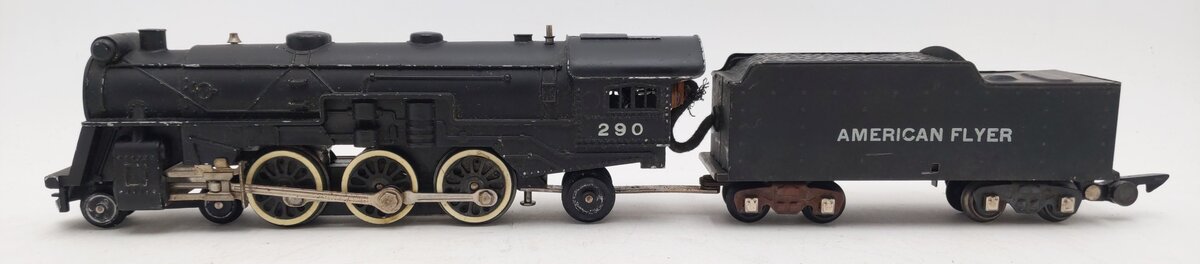 American Flyer 290 Vintage S 4-6-2 Die-Cast Steam Locomotive & Tender VG