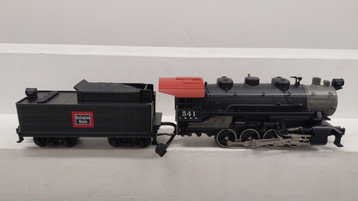 MTH 30-1183-1 O Gauge 0-8-0 Burlington Steam Locomotive & Tender #541 w/PS2 EX/Box