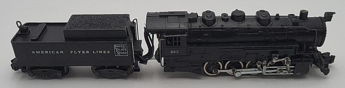 American Flyer 343 Vintage S Gauge Nickel Plate Road 0-8-0 Steam Switcher VG