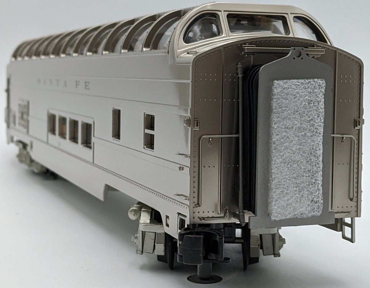 MTH 20-67136 O Gauge Santa Fe 70’ Full Length Smooth Vista Dome #518 NIB