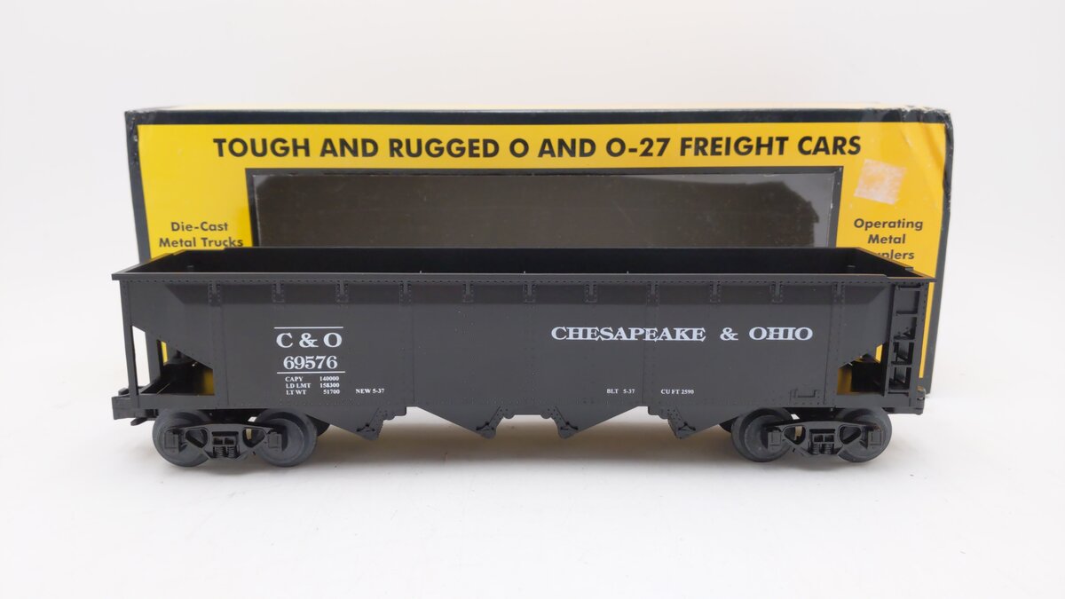 MTH 30-7507 O Gauge Chesapeake & Ohio 4-Bay Hopper #69576 NIB