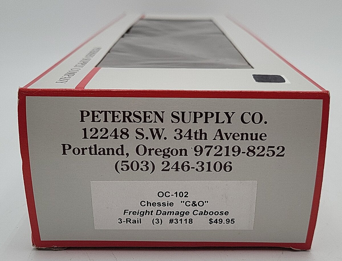 Petersen OC-102 O Gauge C&O Freight Damage Caboose #903118 - 3 Rail LN/Box