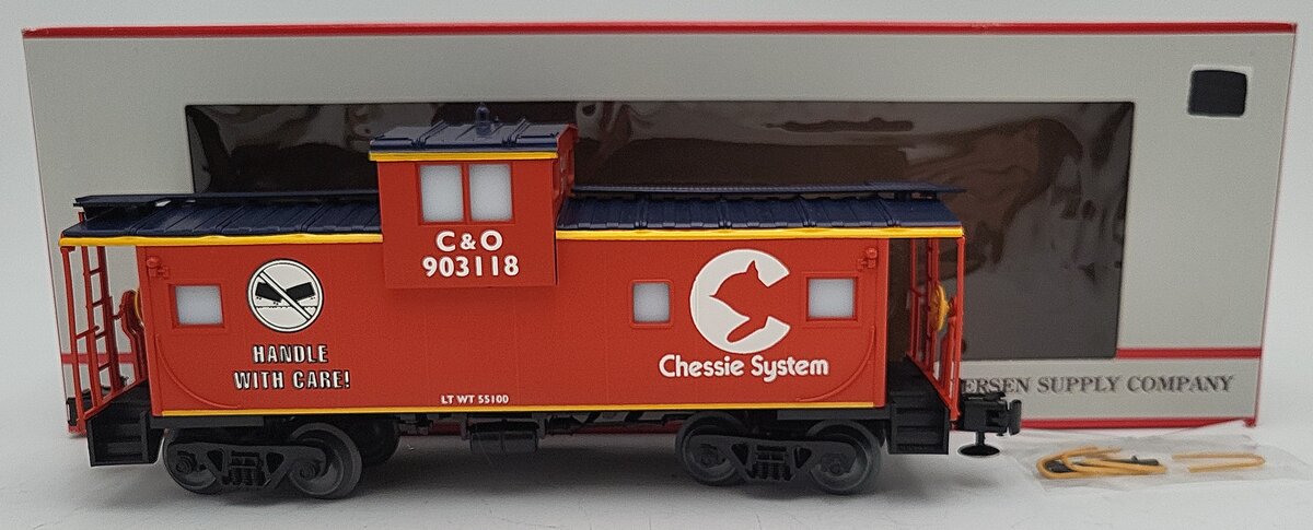 Petersen OC-102 O Gauge C&O Freight Damage Caboose #903118 - 3 Rail LN/Box