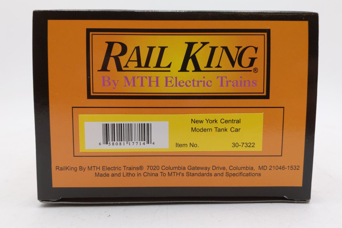 MTH 30-7322 O Gauge New York Central Modern Tank Car #16000 LN/Box