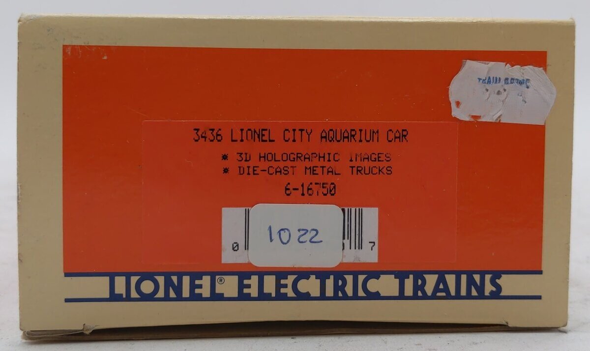 Lionel 6-16750 O Gauge Lionel City Aquarium Car #3436 NIB