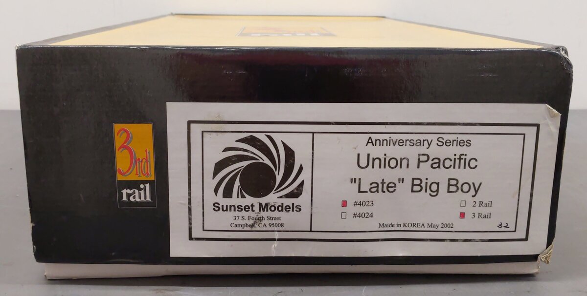 Sunset Models 4023 O 3-Rail BRASS UP 4-8-8-4 Big Boy Steam Loco & Tender #4023 LN/Box