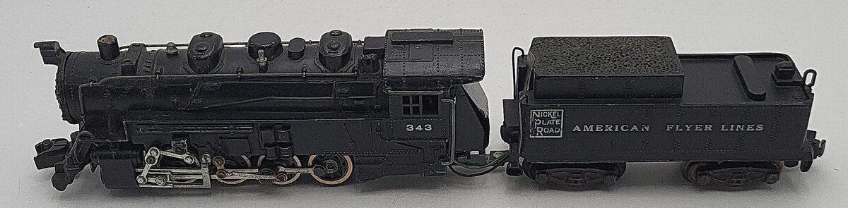 American Flyer 343 Vintage S Gauge Nickel Plate Road 0-8-0 Steam Switcher VG