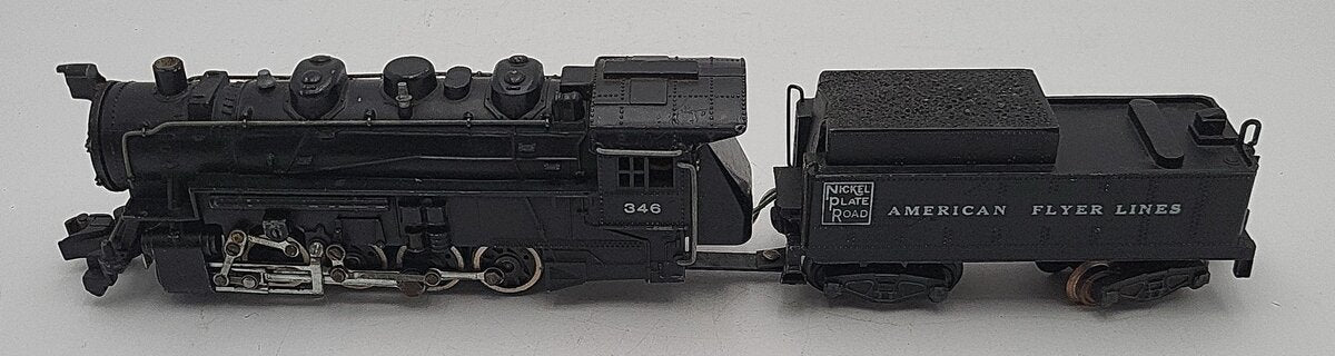 American Flyer 346 Vintage S Nickel Plate Road Steam Locomotive & Tender VG