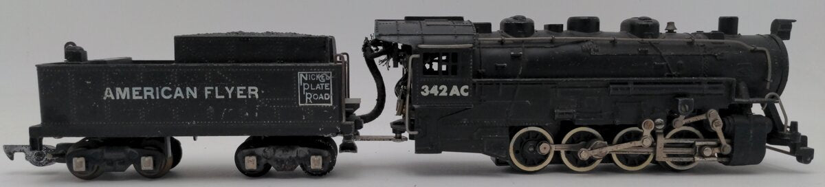 American Flyer 342 Vintage S 0-8-0 Steam Switcher w/Tender VG