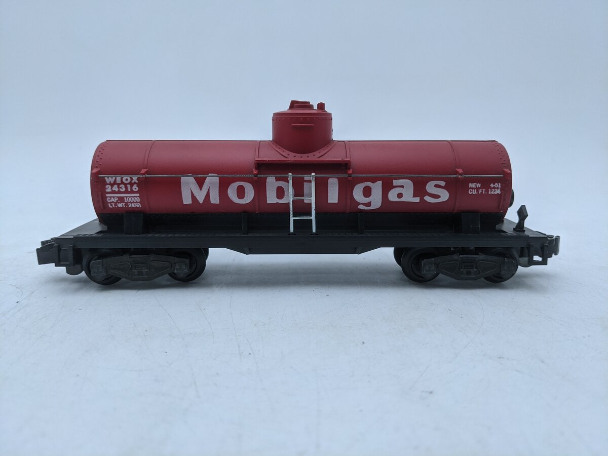 American Flyer 24316 Vintage S Gauge Mobilgas Single Dome Tank Car EX
