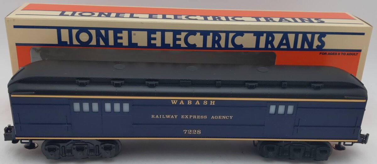 Lionel 6-7228 O Gauge Wabash Baggage Car (FF #1) EX/Box