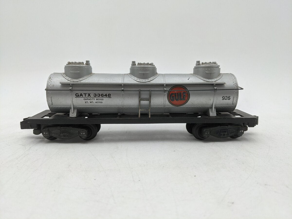 American Flyer 926 Vintage S Gulf Triple Dome Tank Car VG