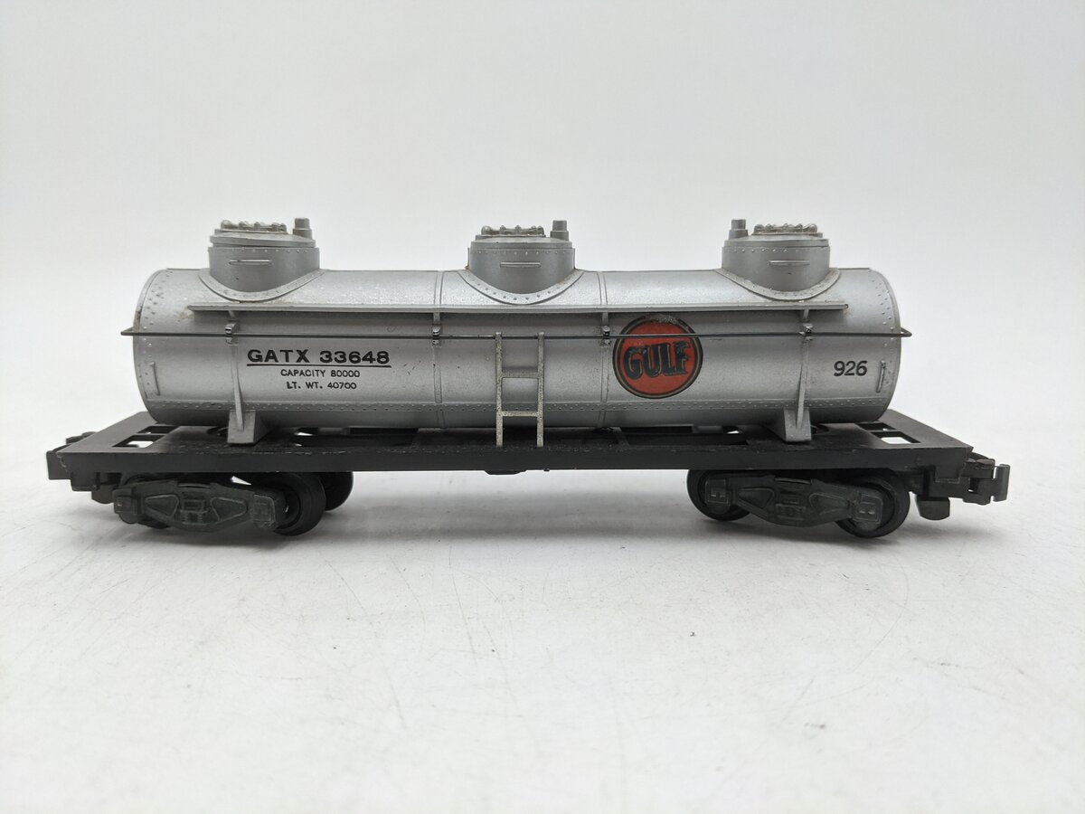 American Flyer 926 Vintage S Gulf Triple Dome Tank Car VG