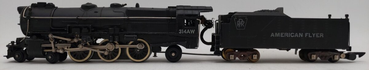 American Flyer 314AW Vintage S PRR Steam Locomotive & Tender VG