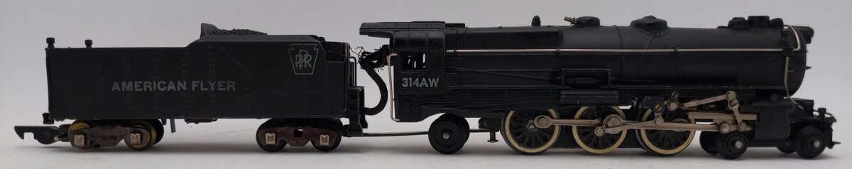 American Flyer 314AW Vintage S PRR Steam Locomotive & Tender VG