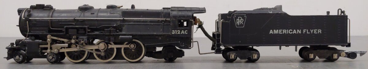 American Flyer 312AC Vintage S PRR 4-6-2 Pacific Steam Locomotive & Tender VG
