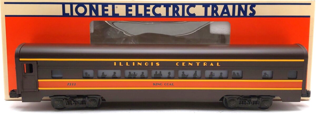 Lionel 6-7222 O Gauge Illinois Central "King Coal" Passenger Car LN/Box