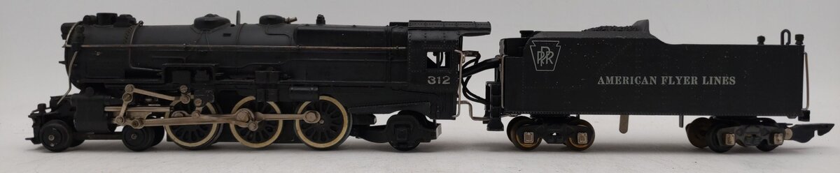 American Flyer 312 VIntage S PRR 4-6-2 Die-Cast Steam Locomotive & Tender VG
