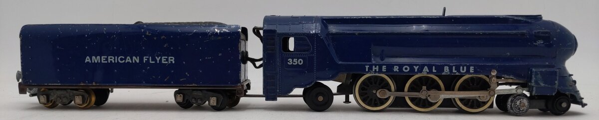 American Flyer 350 Vintage S B&O The Royal Blue 4-6-2 Die-Cast Steam Locomotive VG